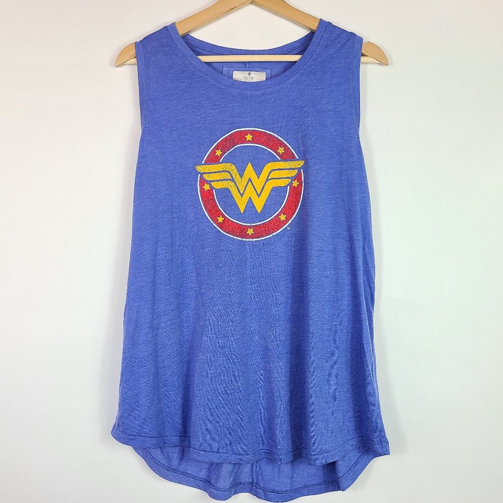Warner Brothers Blue Wonder Woman Logo Tank Top XL